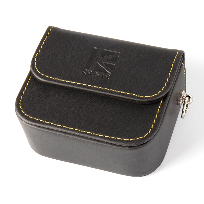 Kbear BP01 หูฟัง PU สีดําสแควร์แพคเกจกระเป๋าอุปกรณ์เสริมแบบพกพาหูฟังกรณี