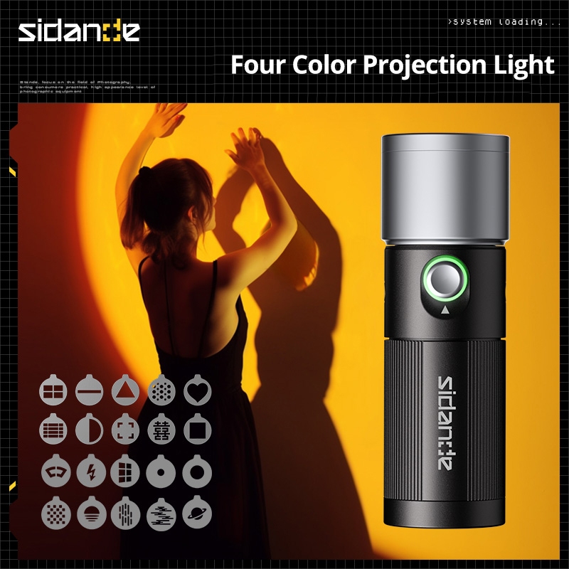 Sidande Videography ไฟฉาย Zoomable การถ่ายภาพเติมแสง Ambience Light พร้อมเกลียว 1/4 สําหรับกรงขาตั้ง