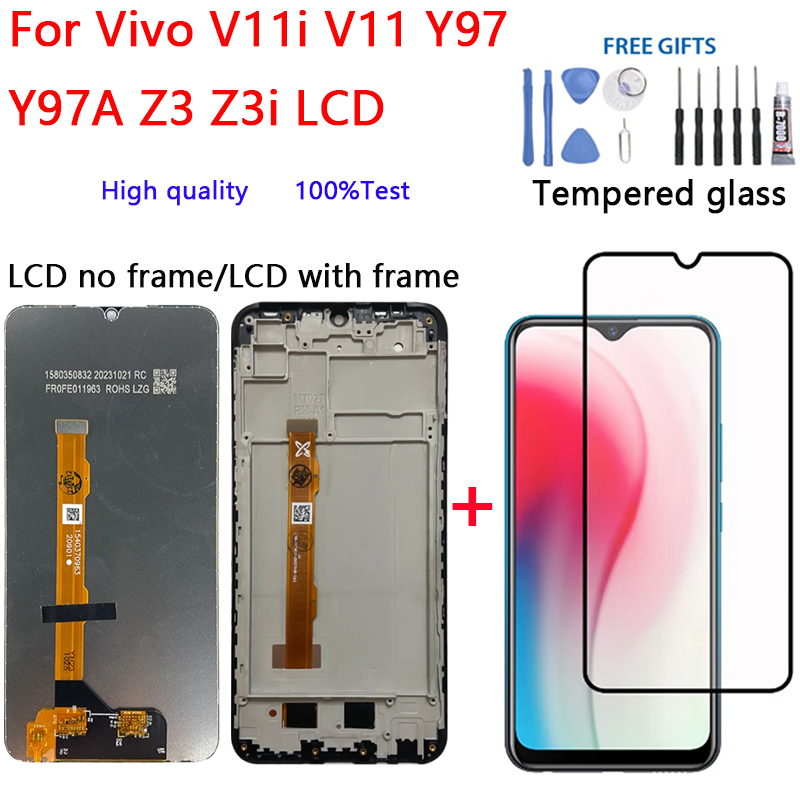 6.3 "LCD สําหรับ Vivo V11i V11 Y97 Y97A Z3 Z3i จอแสดงผล Touch Screen Digitizer Assembly