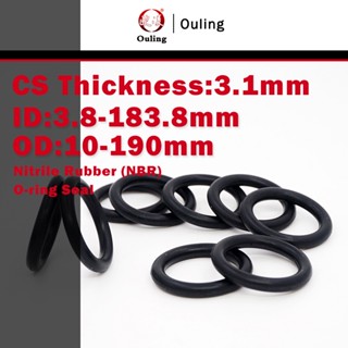 Ouling CS3.1 มม.O-แหวน ID3.8-183.8 OD10-190 มม.สีดําแหวนปิดผ…