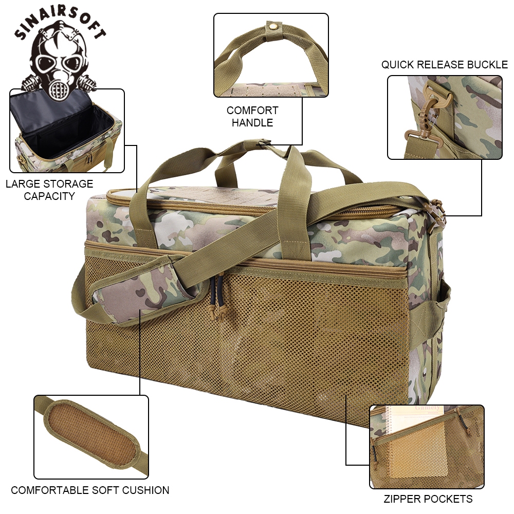 Sinairsoft Outdoor Multi functional Camping Storage Bag Outdoor Tool Kit Storage Box Large Capacity Handbag Equipment Bag - รูปที่ 3