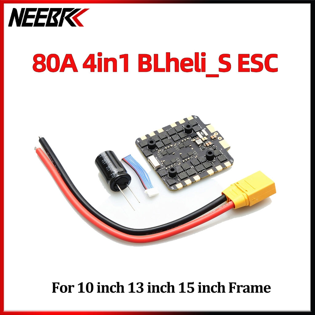 Neebrc BLHELI ESC 80A 4-in-1 BLheli_S ESC 3-8S Lipo รองรับ DSHOT300/ 600 30.5 X 30.5 มม.28g สําหรับ 
