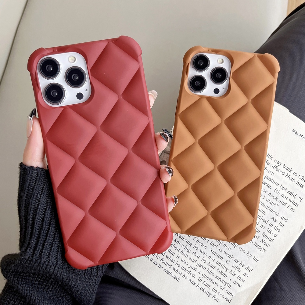 Elegant 3DซิลิโคนสําหรับiPhone 12 13 14 15 16 Pro MaxกรณีกันกระแทกสําหรับiPhone 16 15 14 13 12 11 กรณี