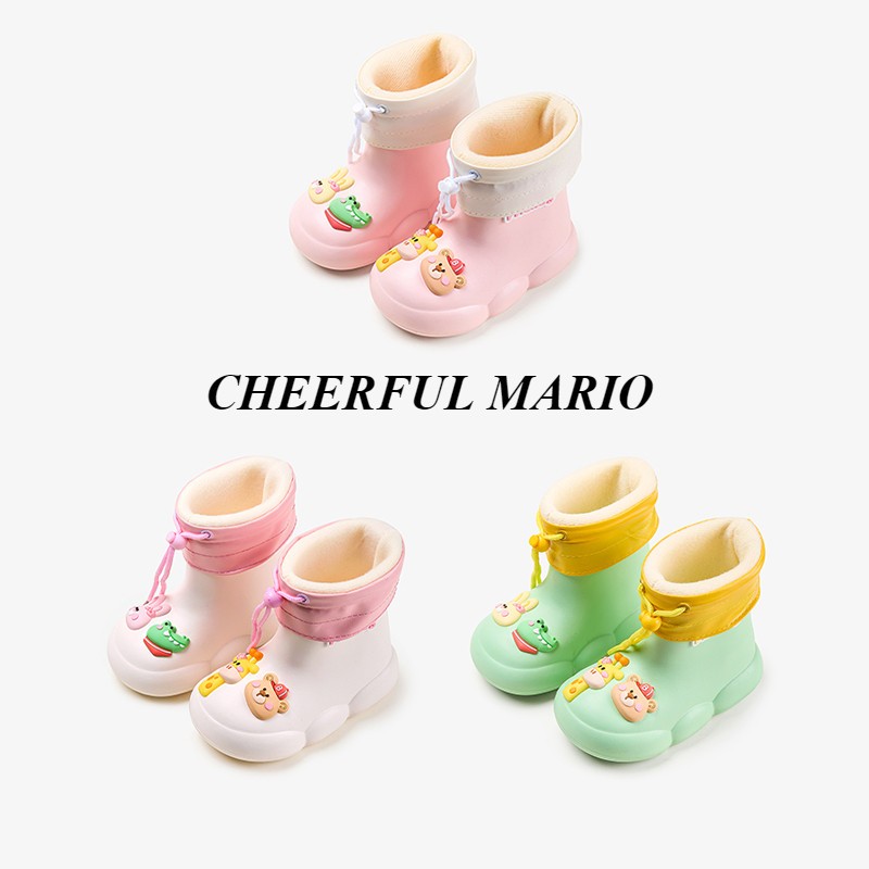 Animal Friends Series Baby Rainboots รองเท้ากันฝนป้องกันสีสําหรับเด็ก
