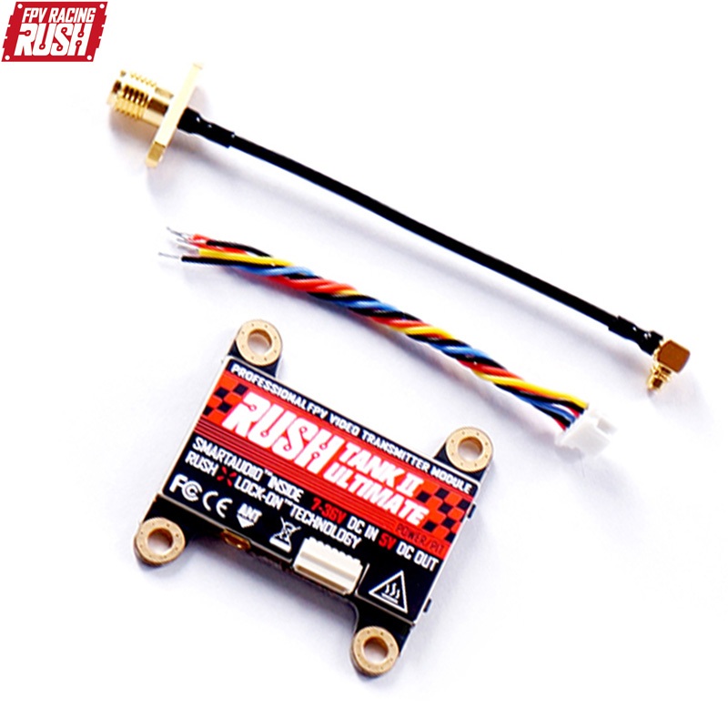 RUSHFPV RUSH Tank II Ultimate VTX 5.8G 48CH RaceBand Pitmode 25mW 200mW 500mW 800mW ปรับ FPV VTX 2-8