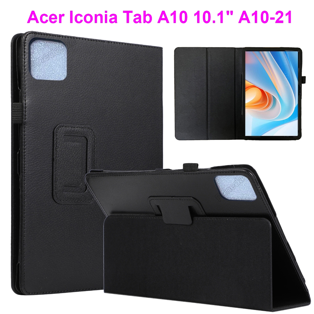 สําหรับ Acer Iconia Tab A10 10.1" A10-21 24.13cm x 15.11cm ซม.แท็บเล็ตพีซีกรณีสากล 10.1 นิ้วแฟชั่นลิ้นจี่เนื้อพลิกฝาครอบหนัง PU เต็มเคสป้องกัน