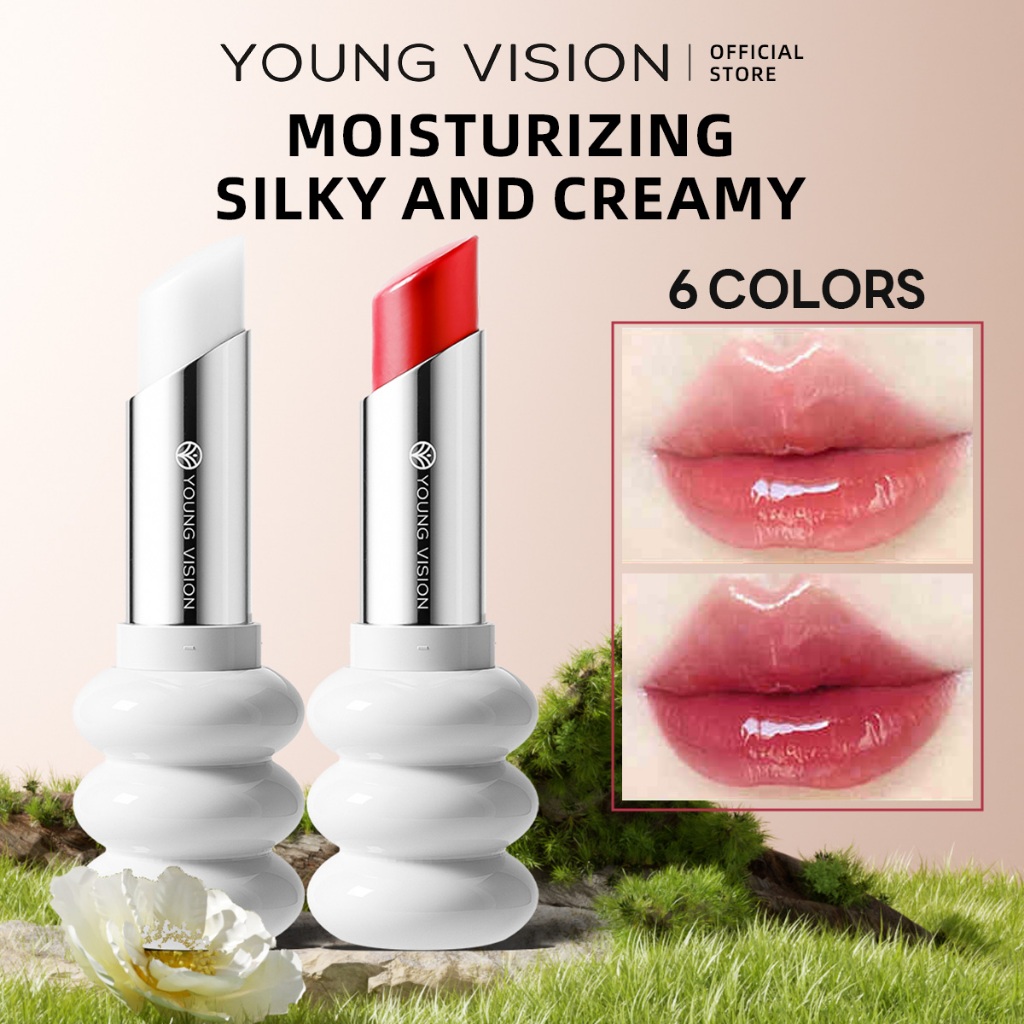 YOUNG VISION ลิปสติกให้ความชุ่มชื้นเกลียวสีขาว ใส่ได้ทั้งริมฝีปากและแก้ม