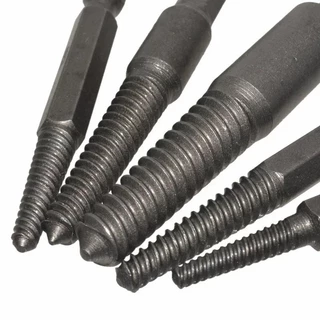5 ชิ้นหัก Bolt Extractor สกรู Remover ชุดสกรู Extractor Center เจาะ Bits ไฟฟ้าหกเหลี่ยมหักด้ายเครื่องมือกําจัด