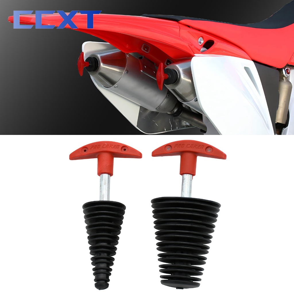 10-36 มม.28-55 มม.ท่อไอเสียรถจักรยานยนต์ Motocross Tailpipe PVC Silencer ปลั๊กล้างสําหรับ CRF CR YZF WR KXF KX KLX RMZ DMZ EXC SXF