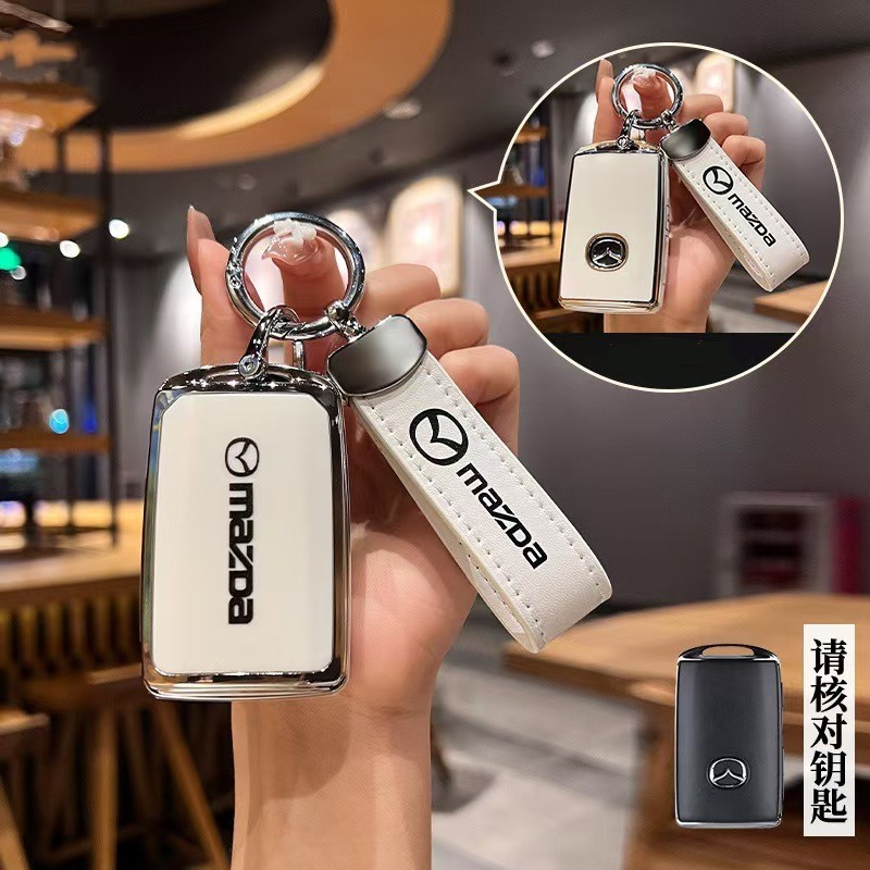 Tpu ฝาครอบกุญแจรถ Fob สําหรับ Mazda Alexa CX-30 CX-3 CX-5 CX-7 CX-9 CX-4 3 ปุ่ม Auto Key Shell อุปกร