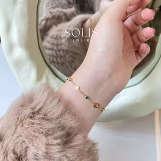 สร้อยข้อมือเสน่ห์สีสันสดใสดอกไม้โคลเวอร์นําโชค • กันน้ําไม่ซีดจาง • กําไลข้อมือแฟชั่นสําหรับผู้หญิงผู้ชาย พี่ชาย444