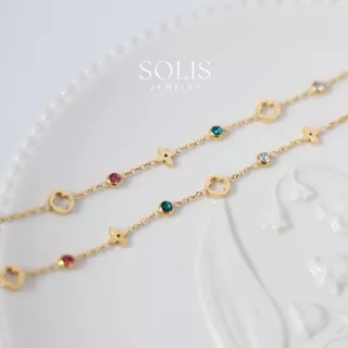 สร้อยข้อมือเสน่ห์สีสันสดใสดอกไม้โคลเวอร์นําโชค • กันน้ําไม่ซีดจาง • กําไลข้อมือแฟชั่นสําหรับผู้หญิงผู้ชาย พี่ชาย444
