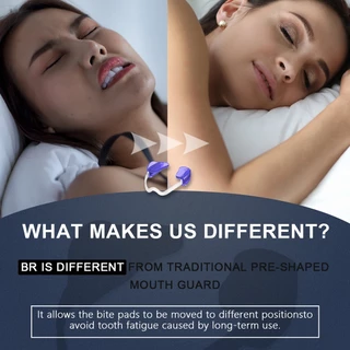 Koheel BR PRO ที่ปิดปากแบบปรับได้สําหรับการกัดฟันและร่อง, ไม่มียามกลางคืนเดือด, หยุด Bruxism Dental Guard 2 นับ