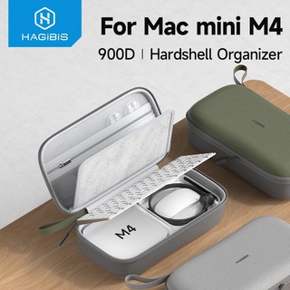 Hagibis Electronic Organizer กระเป๋าเดินทางสําหรับ Mac mini M4/M4 Pro 2024 แบบพกพาพกพาสําหรับสายชาร์จเมาส์ Power Bank