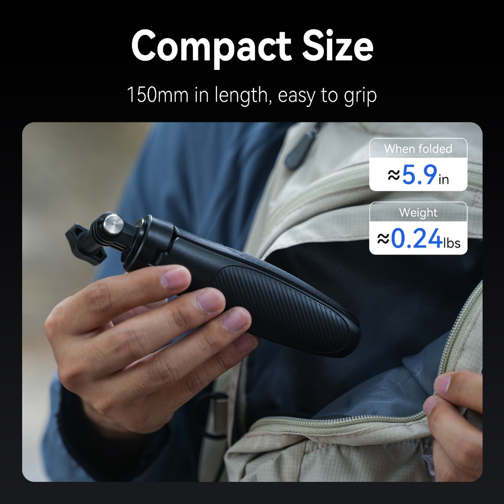 TELESIN Update Mini Selfie Stick ขาตั้งกล้องสําหรับ GoPro Hero 13 12 11 10 8 7 DJI Action 3 4 5 Pro