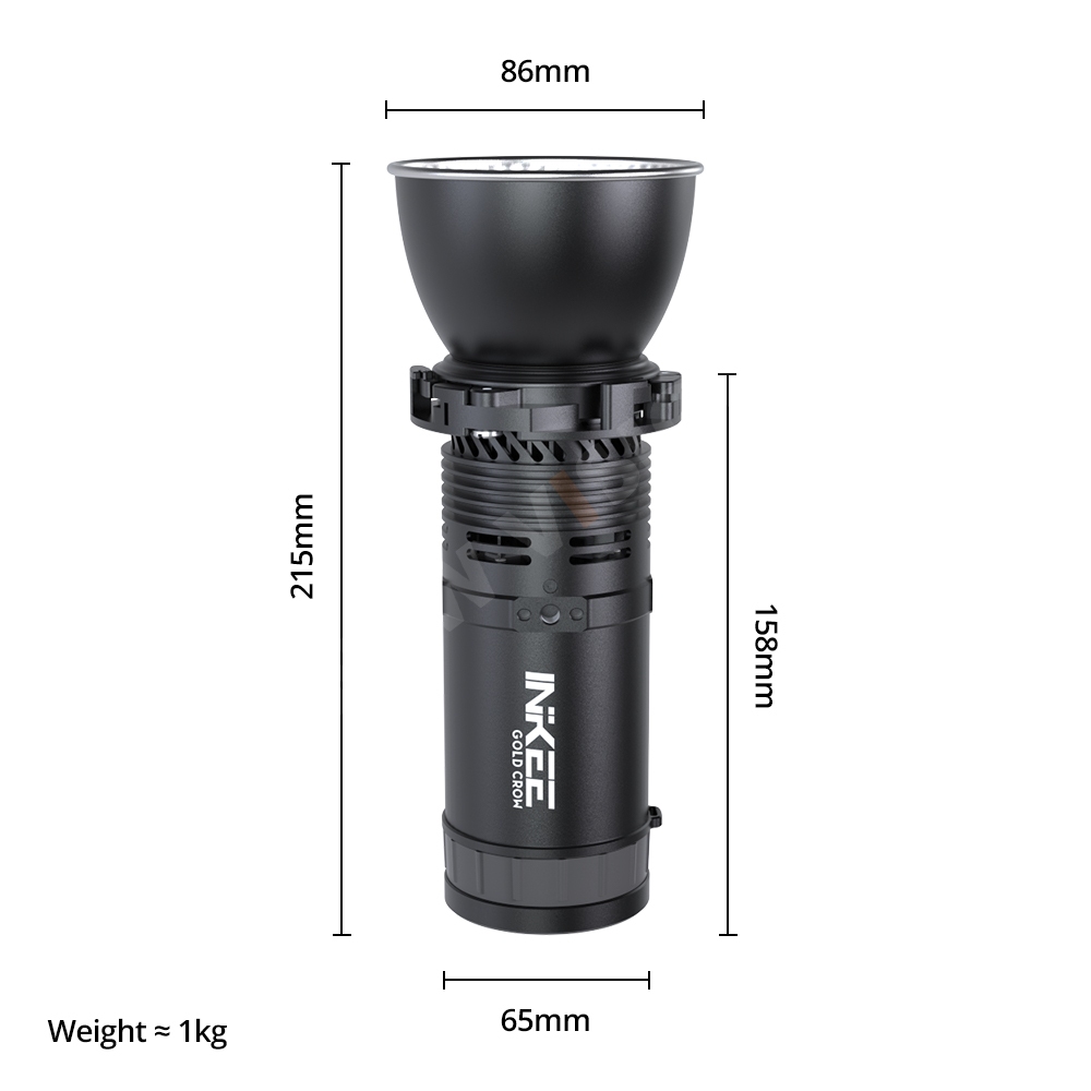 Inkee GC30 Gold Crow 30W LED Video Light Photography Strobe Lighting 2700-6500K สําหรับการถ่ายภาพบันทึกวิดีโอกลางแจ้งยิง