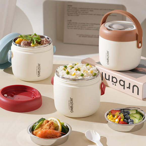 ความจุขนาดใหญ่ 1500ML ปิ่นโต กล่องข้าวน่ารัก สามารถรักษาความอบอุ่นได้