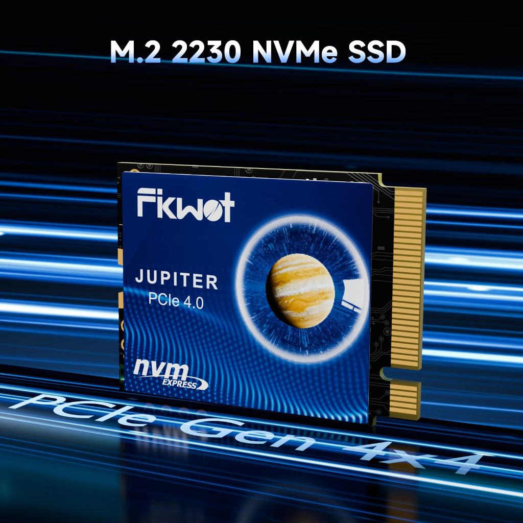 Fikwot FX953 M.2 2230 PCIe Gen4 NVMe SSD, ความเร็วอ่านสูงสุด 5000MB/s, ความเร็วเขียน 4500MB/s, รองรับ Steam Deck, Asus ROG Ally, Microsoft Surface Pro