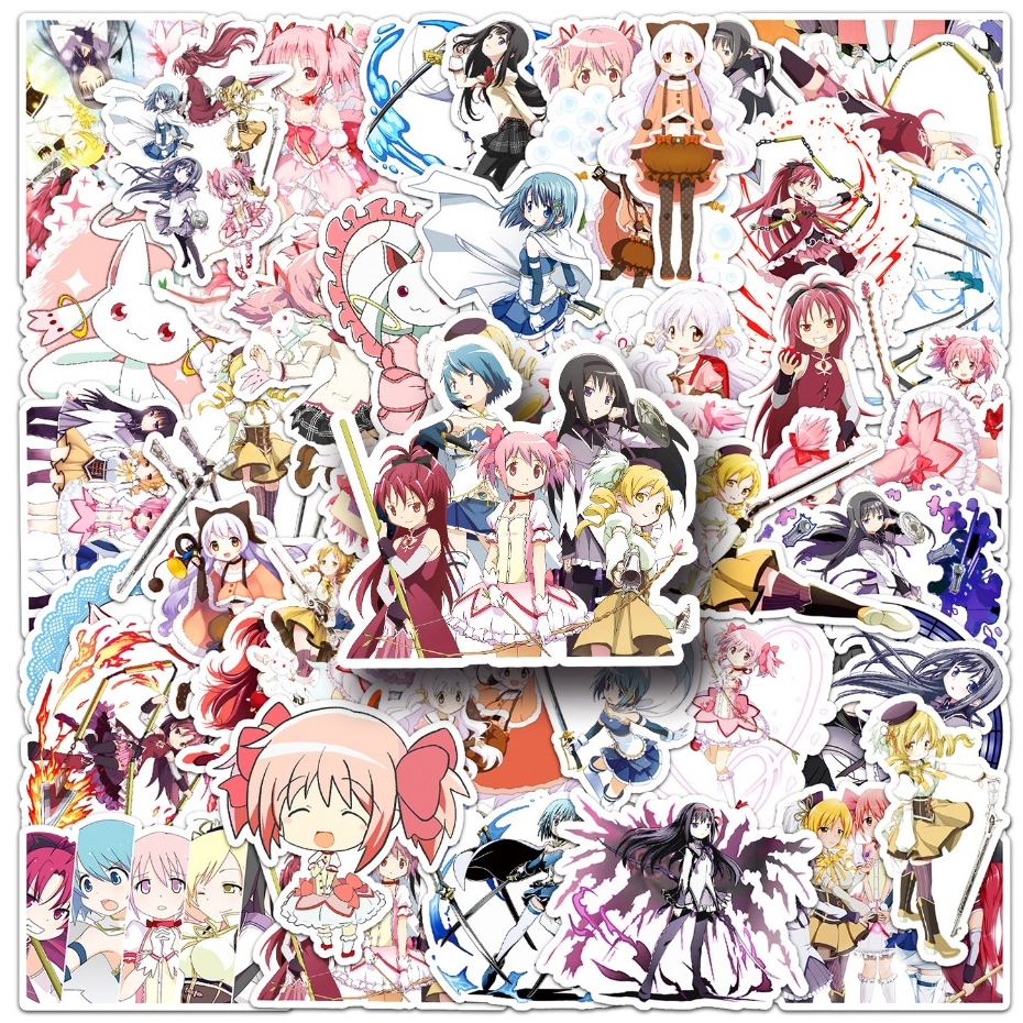 ใหม่ 50pcs Puella Magi Madoka Magica น่ารักญี่ปุ่นอะนิเมะสติกเกอร์สําหรับ DIY หมวกกันน็อคจักรยานบัญชีมือกรณีดินสอ Graffiti กันน้ําตกแต่งของขวัญ