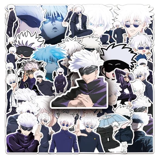 50 ชิ้น Cool Jujutsu Kaisen Satoru Gojo ญี่ปุ่นอะนิเมะ Graffiti สติกเกอร์กันน้ํา DIY สําหรับเคสโทรศัพท์แล็ปท็อปหมวกกันน็อครถสติกเกอร์ Creative Home Decal
