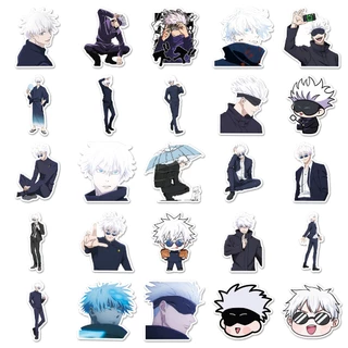 50 ชิ้น Cool Jujutsu Kaisen Satoru Gojo ญี่ปุ่นอะนิเมะ Graffiti สติกเกอร์กันน้ํา DIY สําหรับเคสโทรศัพท์แล็ปท็อปหมวกกันน็อครถสติกเกอร์ Creative Home Decal