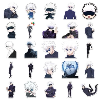 50 ชิ้น Cool Jujutsu Kaisen Satoru Gojo ญี่ปุ่นอะนิเมะ Graffiti สติกเกอร์กันน้ํา DIY สําหรับเคสโทรศัพท์แล็ปท็อปหมวกกันน็อครถสติกเกอร์ Creative Home Decal