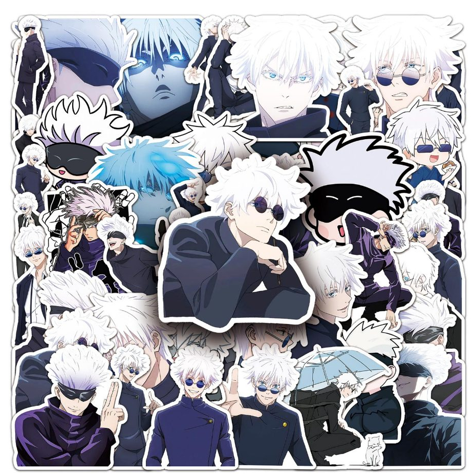 ใหม่ 50pcs Cool Jujutsu Kaisen Satoru Gojo ญี่ปุ่นอะนิเมะสติกเกอร์สําหรับ DIY หมวกกันน็อคจักรยานบัญชีมือกรณีดินสอ Graffiti กันน้ําตกแต่งของขวัญ