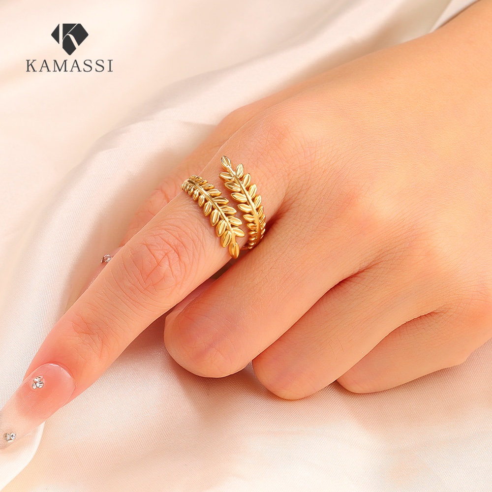 KAMASSI แหวนสแตนเลสขนาดปรับ ไม่แพ้ง่าย ไม่ลอกดำ กันน้ำกันเหงื่อ กันน้ํา R1011