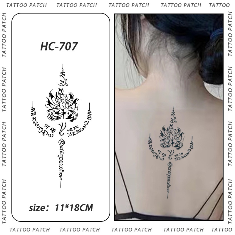 Xxmxp Tattoo Scripture สมุนไพร Magic สติ๊กเกอร์รอยสักยาวนานกันน้ําผู้ชายผู้หญิงแขนขา