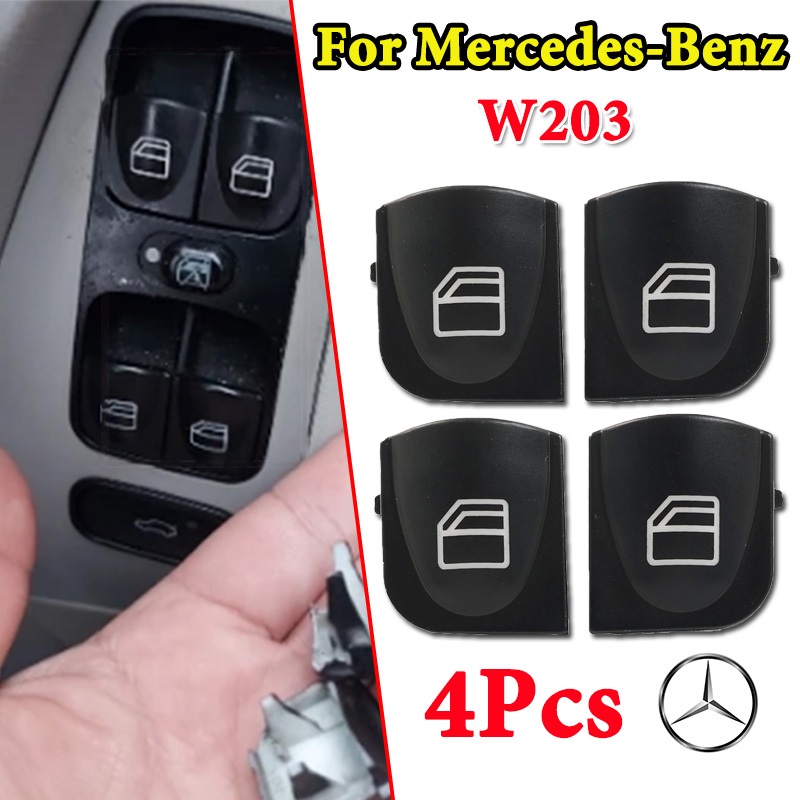 4 ชิ้นหน้าต่างปุ่มสวิทช์สําหรับ Mercedes-Benz W203 C180 C200 C220 C230 C270 C280 C30 C32 C320 C350 C55 อุปกรณ์ตกแต่งภายในรถยนต์