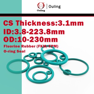 Ouling CS3.1 มม.O-แหวน ID3.8-223.8 OD10-230 มม.สีเขียว Fluor…