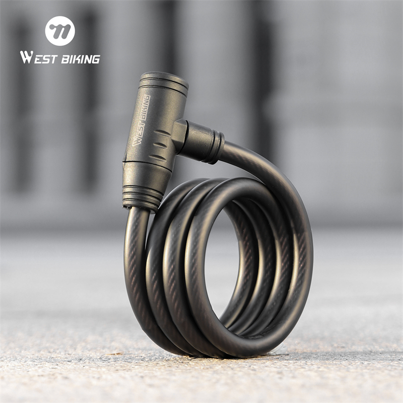 【พร้อมส่งจากกรุงเทพ】WEST BIKING จักรยานสายเหล็กรหัสผ่านล็อคกุญแจมัลติฟังก์ชั่น แบบพกพาล็อคโซ่จักรยาน MTB จักรยานสายเหล็กล็อค