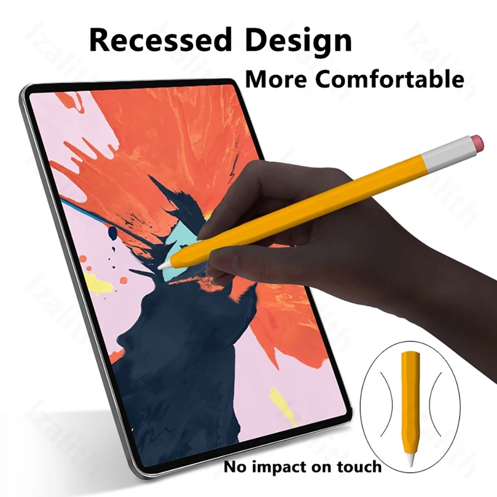 กล่องดินสอสําหรับ Apple Pencil Pro 2nd Color Matching Soft Silicone Ultra Thin Protective Cover - รูปที่ 2