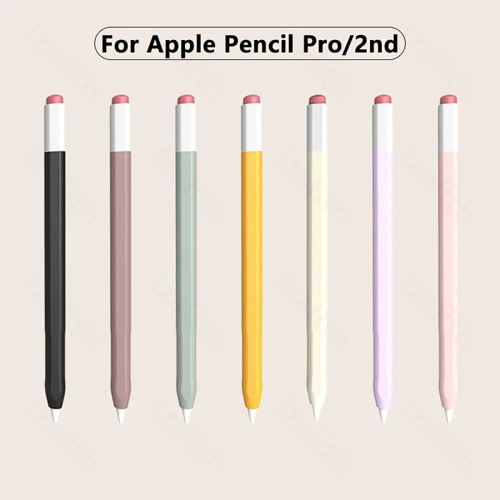 กล่องดินสอสําหรับ Apple Pencil Pro 2nd Color Matching Soft Silicone Ultra Thin Protective Cover