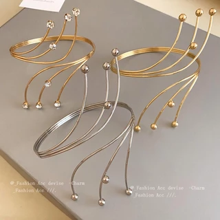 [จูวบิวตี้]ยุโรปและอเมริกาเปิดสร้อยข้อมือสไตล์โลหะเรียบง่ายเฉพาะปลอกแขนลมหนาวบุคลิกภาพเครื่องประดับขายส่ง