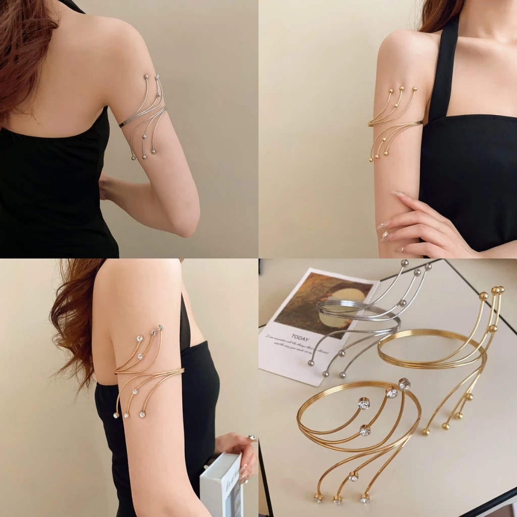 [จูวบิวตี้]ยุโรปและอเมริกาเปิดสร้อยข้อมือสไตล์โลหะเรียบง่ายเฉพาะปลอกแขนลมหนาวบุคลิกภาพเครื่องประดับขายส่ง