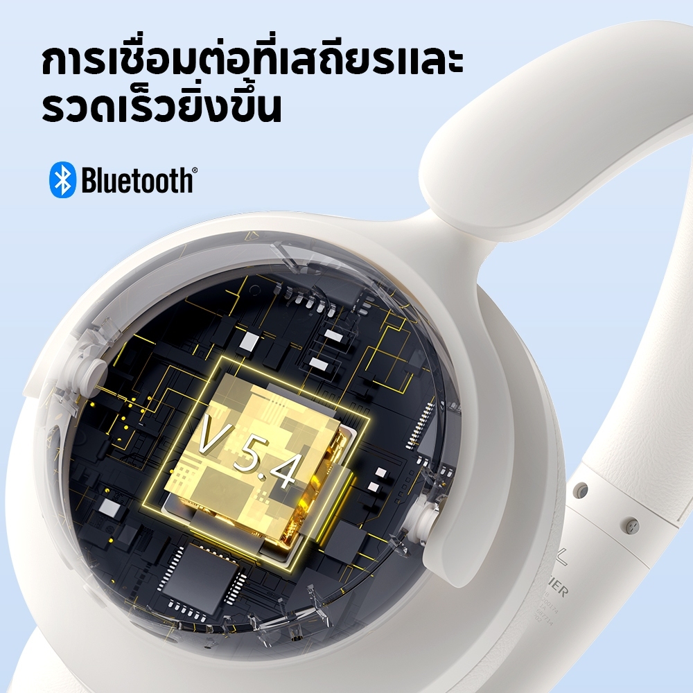 Edifier H9 หูฟังครอบหูไร้สาย พร้อมตัดเสียงรบกวนแบบแอคทีฟสีดํา