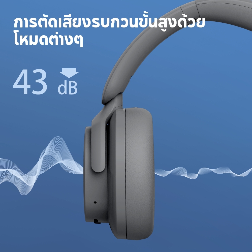 Edifier H9 หูฟังครอบหูไร้สาย พร้อมตัดเสียงรบกวนแบบแอคทีฟสีดํา