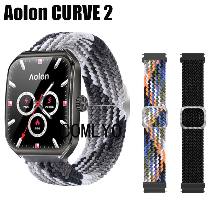 สําหรับ Aolon Curve 2 สายนาฬิกาอัจฉริยะไนลอนความยืดหยุ่นกีฬาผู้หญิงผู้ชายนาฬิกา Band