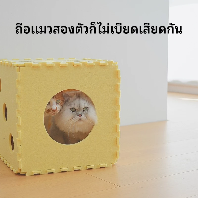 กล่องแมว บ้านแมว ที่นอนสัตว์เลี้ยง ลับเล็บแมว DIY thumbnail 5