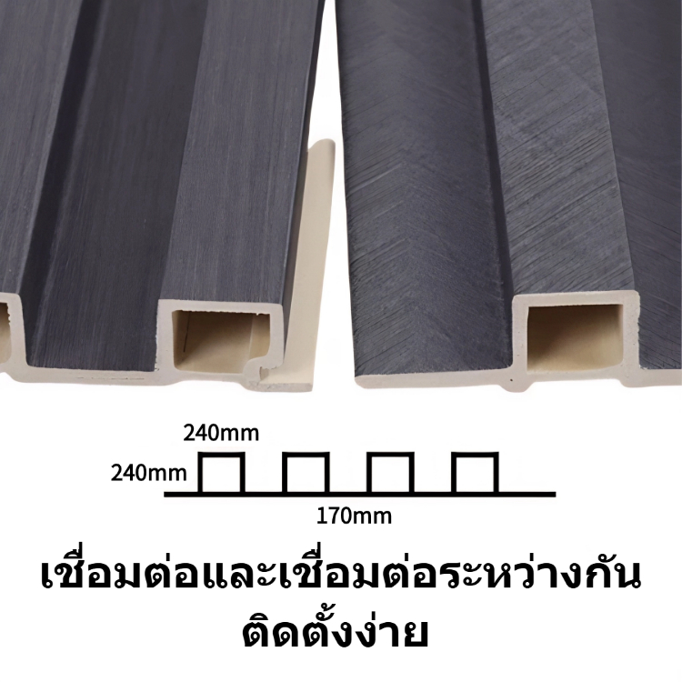 ระแนงไม้เทียม ลอนเหล