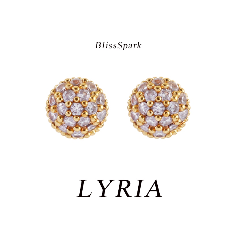 LYRIA Gold Plated BlissSpark Hoop ต่างหูสําหรับผู้หญิงอุปกรณ์เสริมเครื่องประดับสําหรับผู้หญิงแฟชั่นห