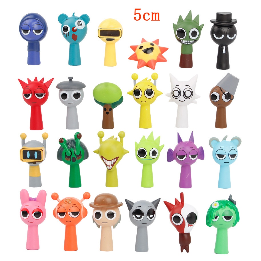 24 ชิ้น/เซ็ต Sprunki เกมอะนิเมะรูปของเล่น Figurines Oren Wanda ตุ๊กตาเด็กของขวัญ