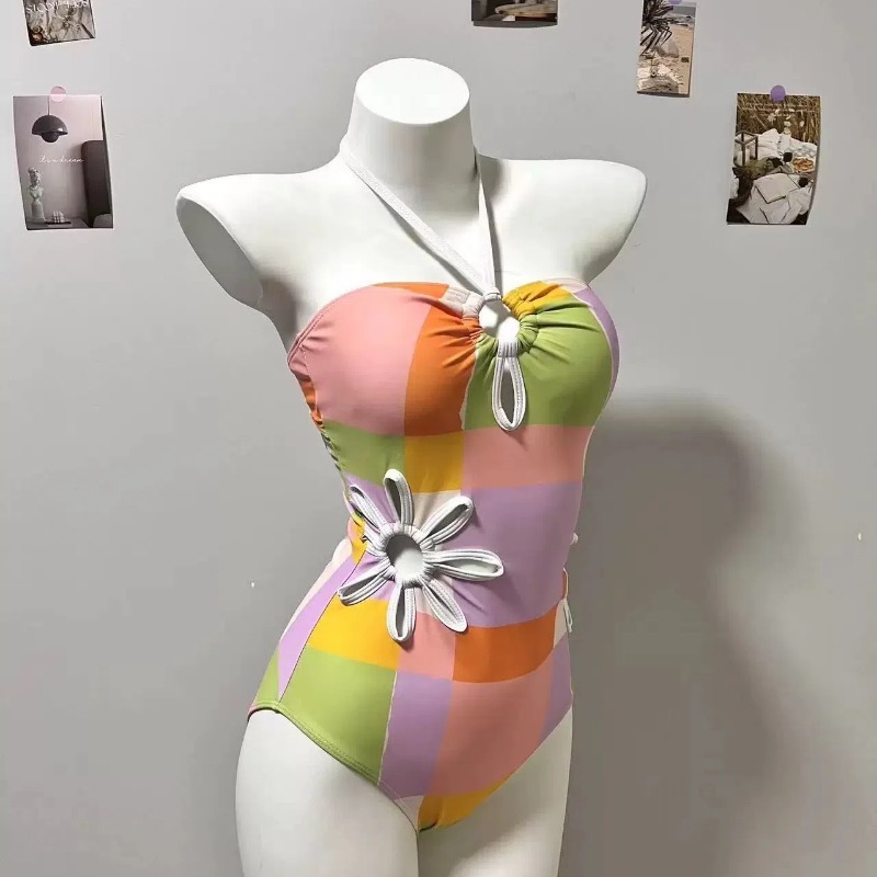 ใหม่ Hollow Flower ชุดว่ายน้ําบิกินี่แฟชั่น Deep V ชิ้นเดียว - รูปที่ 6