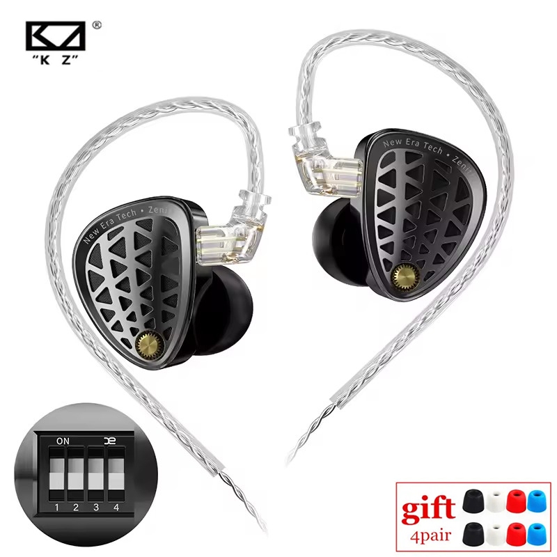 Kz Zenith In Ear หูฟัง Hifi แบบมีสาย Flagship Single Motion Bass Fever Monitor หูฟังพร้อมสายที่ถอดออกได้หูฟังแบบกําหนดเอง