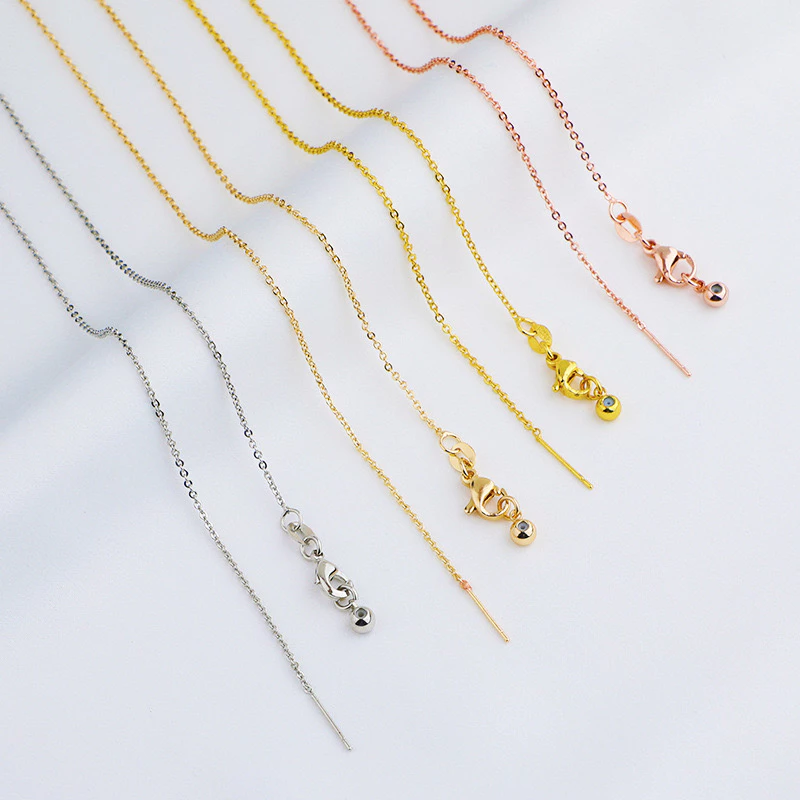 สร้อยคอโซ่เหล็กไทเทเนียม 1 มม. อเนกประสงค์ DIY
