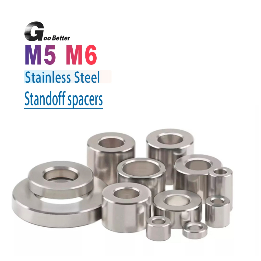 M5 M6 Stainless Steel Spacer - Standoff Collar Stand off Spacers Bush OD 3-40 มม.