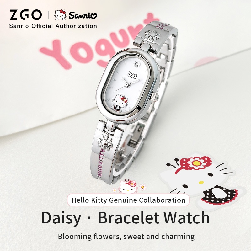 ZGO x Sanrio นาฬิกาข้อมือผู้หญิง กันน้ำได้ 100% ทนต่อการตก  สไตล์อินฟลูเอนเซอร์ นาฬิกาผู้หญิง 2187