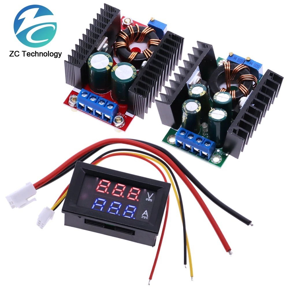 Dc 9A 300W 150W Boost Converter ขั้นตอนลง Buck Converter โมดูล DC 0-100V 10A โวลต์มิเตอร์แบบดิจิตอลแอมป์มิเตอร์ Dual Display