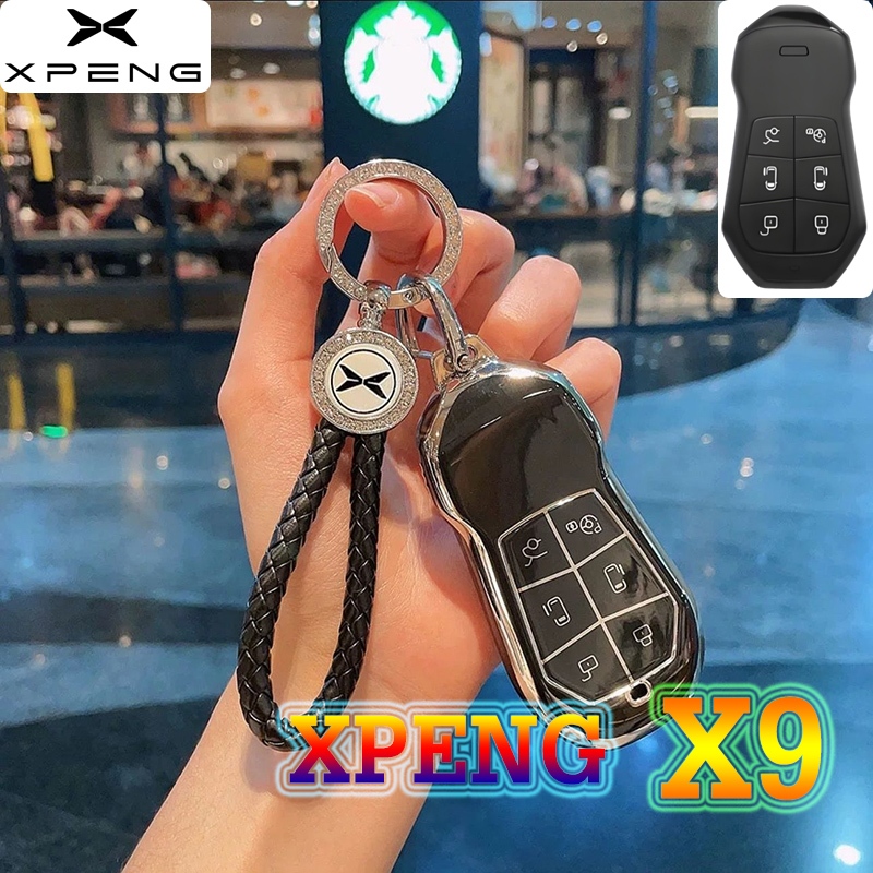 Xpeng X9 เคสกุญแจรถ XPENG X9 ฝาครอบกุญแจสําหรับ XPENG X9 เคสกุญแจรีโมท